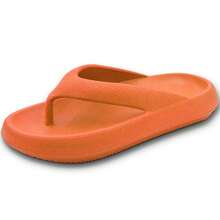 Ladies Beach Sandals - Flip Flops For Women Casual Thong Womens Sandals Comfort Heel Cushion - 橘色 - 查看 9
