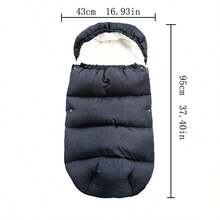 Waterproof Thickened Universal Warm Sleeping Bag, Stroller Foot Cover, Stroller Warmer Sleeping Bag, Winter Cold-Proof Stroller Cover