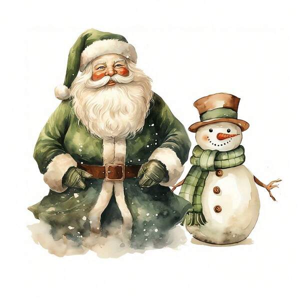 1/2/3pcs Christmas Santa Claus & Snowman Heat Transfer Stickers, DIY Clothing Transfer Decals For T-Shirts, Fabrics