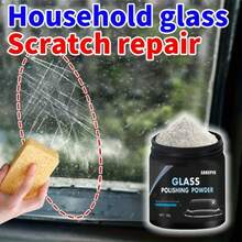 80g Universal Glass Polishing Powder, White Clay Matrix Scratch Repair Compound, For Car Windows And Mirrors, Polishing Abrasive Material, Quickly Restores Glass Clarity