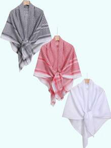 2Pcs/Set-Middle East Arab Dubai Saudi Jacquard Wave Pattern Large Size Men's Headband Headband, Hair Band Headband, Desert Headband, Dubai Arab Outdoor Square Scarf Men's Scarf Windproof Wrap Headband Square Scarf Headband!