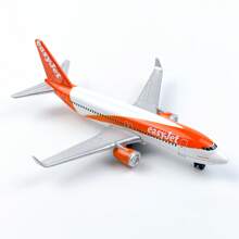 Airplane Model, Die-Cast Metal Airplane Model, Suitable For Collection And Holiday Gifts - Orange White - View 2