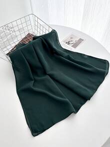 1 件女士休闲雪纺头巾 - 墨綠色 - 查看 3