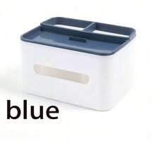 1pc Multifunctional Desktop Storage Box, Tissue Box, Remote Control & Miscellaneous Organizer