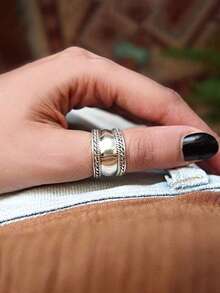 Women'S Thumb Ring, Wide Dome Ring, Large Boho Style, Perfect Holiday Gift - Multicolor - View 5