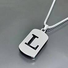 26 Letter Necklace Personalized Gift Titanium Steel Necklace Non-Fading Unisex Ins Sweater Chain Couple Sweatshirt Collarbone Chain Accessories - L - Xem 13