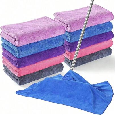 Paño de limpieza reutilizable y lavable de microfibra súper suave, adecuado para trapear, limpiar pisos y ventanas, de estilo moderno, de tela no tejida, altamente absorbente y de secado rápido