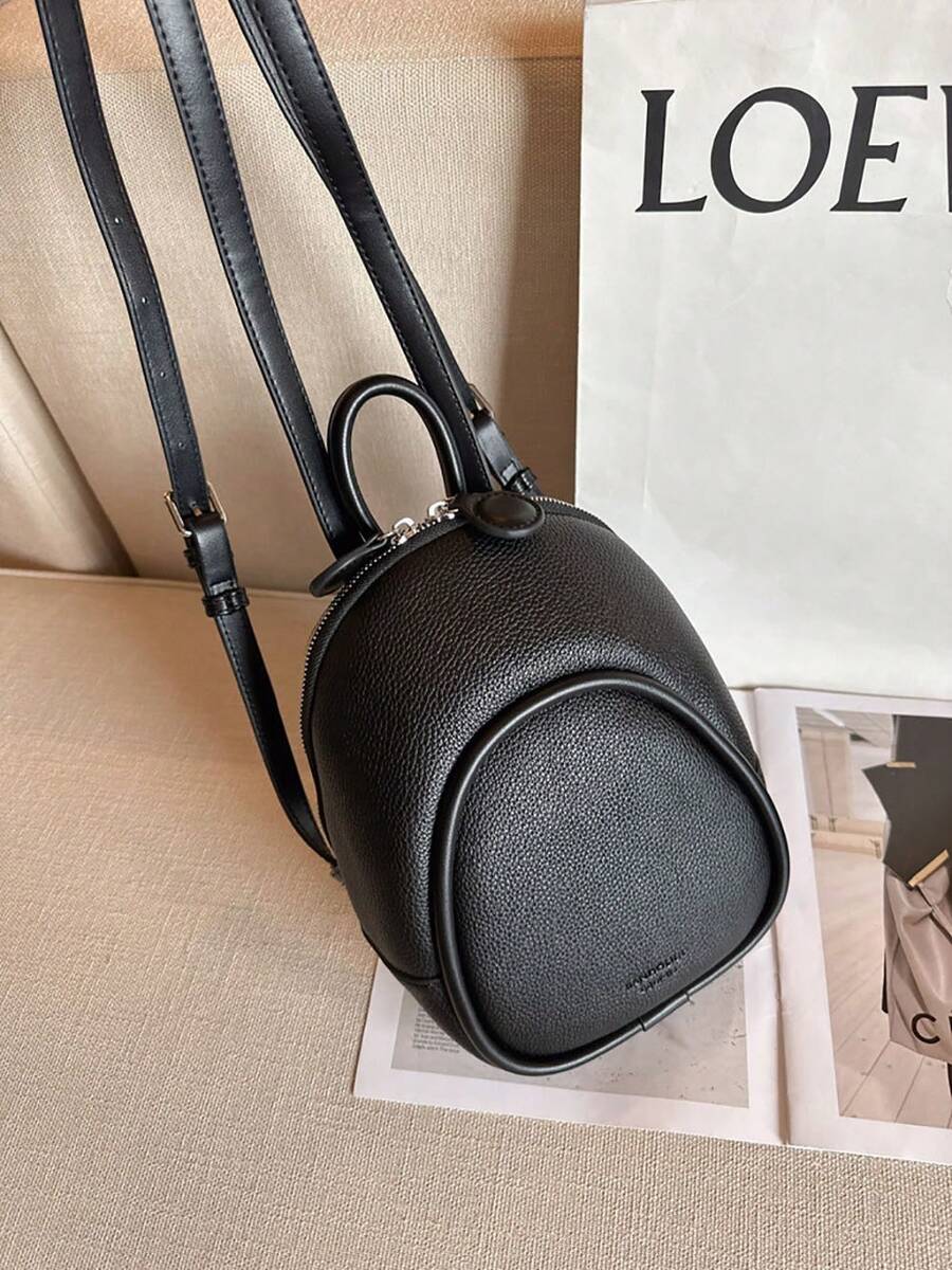 Backpack Ladies Simple Travel School Bag Small Bag - 黑色 - 查看 1