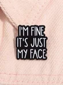 1pc English Quote Brooch Pin, Clothing Backpack Decor Accessory Pin, Suitable For Men And Women Everyday Wear - Letter - View 6