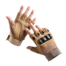 Half Finger Tactical Gloves, Outdoor Cycling Gloves, Sports Protective Cycling Gloves - 薑色 - 查看 5