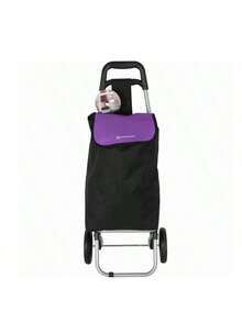 ARISE - Foldable Shopping Cart With 2 Wheels For Stair Climbing, 24L Waterproof Bag, Daily Shopping, Market And Supermarket, Random Color Red Or Purple - Nhiều màu - Xem 1