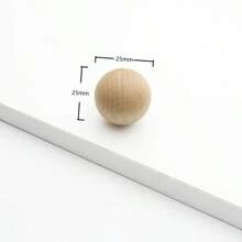 天然实木橱柜把手北欧厨房抽屉拉手胡桃木耐用圆形木制旋钮家具把手 - 櫸木胡桃木 - 查看 10
