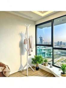 6/9 Pcs Minimalist Wall-Mounted Coat Rack, Tree Branch Style Freestanding Clothes And Hat Rack, Easy-To-Use Independent Hanger - High Stability Portable Storage Rack, Adjustable Height, Plastic Material, Elegant And Practical Branching Design, Suitable For Bedroom Clothing Storage, Suitable For Home, Dorm, Bedroom And Foyer Storage | Modern Style. Suitable For Hanging Clothes, Hats And Bags, Living Room, Bedroom, Home Office - Multicolor - View 11