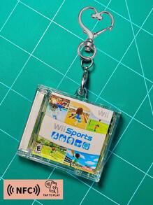 1 pieza Álbum de fotos mini personalizado con llavero CD con NFC - Reproduce tu canción favorita de Spotify al instante - Regalo de música personalizado, llavero de álbum CD para amantes de la música, regalo de boda personalizado con foto para el Día de San Valentín - Plateado - Ver 15