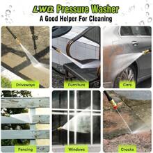 Electric Pressure Washer, 2.5 GPM Power Washer With 4 Quick Connect Nozzles, High Pressure Cleaning Machine With Foam Cannon For Cars/Fences/Driveways/Patios/Home Cleaning(Green) - 綠色 - 查看 3