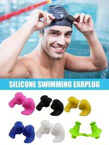 Conjunto de 3 Peças de Tampões de Ouvido de Silicone, Tampões de Ouvido Reutilizáveis e À Prova d'Água para Natação, Surfe, Mergulho e Banho, Ajuste Durável e Confortável