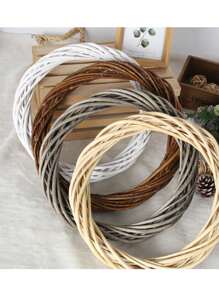 ¡Decoración navideña talla grande vendida! Corona de flores tejida estilo Ins para colgar en la puerta, decoración para escaparates navideños y bodas, decoración navideña hecha a mano, ¡fácil de crear un ambiente cálido!