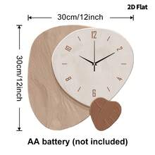 2D Asymmetric Luxury Home Decor Wall Clock, Ultra-Quiet Quartz Movement, No Ticking Sound, Silent Decorative Wall Clock Suitable For Living Room, Bedroom And Office, Fashionable Bedroom Wall Clock Decor, Unique Personalized, Ultra-Clear Time Reading, Suitable For Living Room, Bedroom, Office, Studio, Room Decoration And More.