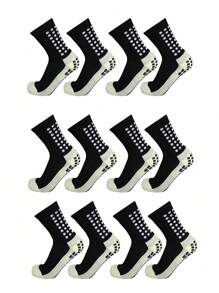 4/5/6 双男式防滑足球/篮球运动袜,带防滑垫,防滑袜 - 彩色 - 查看 19