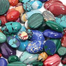 10pcs/Pack Oval Turquoise Print Gemstone Cabochons, Random Mixed Color Stones, Fashionable Casual Elegant Vintage Handmade DIY Jewelry Decor, Suitable For Necklace Ring Bracelet Crafts, Jewelry Making Supplies