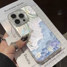 Funda de gasa transparente compatible con phone 16, 15, 14, 13, 12 Pro, 16, 15, 14 Plus, 13, 12, 11 Pro, X y XS Max. - Plateado - Ver 4