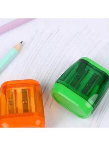 2/4/6/8/12 pièces Taille-crayon manuel - Conception compacte à double trou, portable, convient aux enfants, étudiants, salles de classe et bureaux à domicile, rentrée scolaire