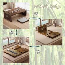 Folding Coffee Table, Foldable Japanese Style Floor Table, Tea Table, Living Room, Dining Room, Tea Room, Tatami, Home Decoration, Folding Coffee Table Outdoor,Folding Coffee Tables For Small Spaces - 原色 - 查看 5