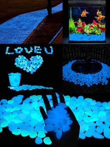 500 chiếc-Đá phát sáng trong bóng tối Phụ kiện sân vườn bằng đá phát sáng Cảnh quan nhỏ Trang trí bể cá Sân ngoài trời Bộ dụng cụ sân bãi sỏi Nhồi bình hoa Phát sáng trong bóng tối Sỏi sân vườn Đá cho sân và lối đi Trang trí DIY Đá phát sáng trang trí - Nhiều màu - Xem 11