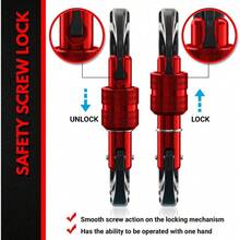 2 Pack Heavy Duty Auto Locking Wiregate Carabiner Clips, 12kN (2697 Lbs) Weight Capacity For Pets Camping Hammock Keychains, Red - Red - View 5