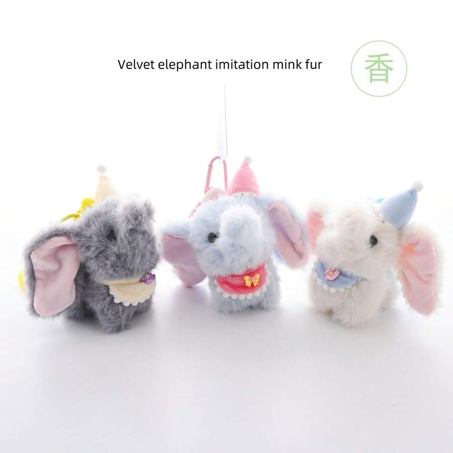 1pc Cute Big Ear Elephant Pendant - Girly Bag Charm, Gift For Birthday, Holiday, Valentine's Day, Graduation - Multicolor - View 1