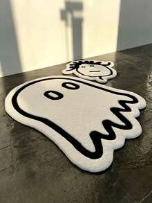 1pc Cartoon Cute Ghost Design Doormat, Small Rug, Welcome Mat, Carpet, Floor Mat, Outdoor Doormat, Kitchen Rug, Home Decor, Front Door Mat, Area Small Rug, Outdoor Mat, Home Decor, Area Rug, Garden Rug, Washable Carpet - Multicolor - View 3