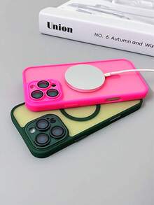 Ốp lưng từ tính cao cấp, mờ trong suốt, chống sốc, tương thích với iPhone 16 15 14 13 12 11 Pro Max, hỗ trợ sạc không dây MagSafe, chống nước, chống rơi vỡ, chống trầy xước, thích hợp làm quà sinh nhật. - Đỏ - Xem 5