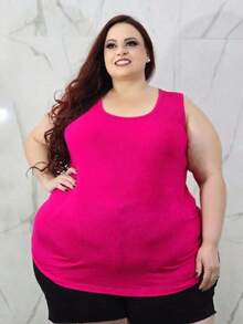 Kit 3 Regatões Básicos Plus Size Femininos | G1 ao G5 | Malha Leve | Cores Lisas para o Dia a Dia - Multicolorido - Visão 6