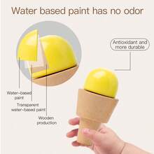 Expositor de madera en forma de carrito de helados, helados/paletas danesas nobles, juguete educativo de juego de roles para niños - Multicolor - Ver 10