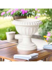 5个装白色小花盆塑料材质简洁大方的多肉植物适合室内办公室使用打造属于自己的风格 - 白色 - 查看 7