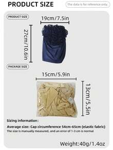 Nowa minimalistyczna, jednokolorowa, bliskowschodnia, malezyjska, arabska, szyfonowa opaska na głowę z dużym kwiatowym wzorem dla kobiet