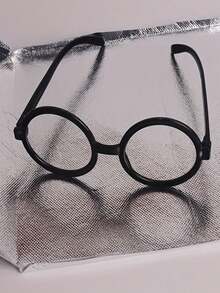 10 Stücke rahmenlose runde Plastik Zaubererbrille, süße Doktorbrille für Halloween Kostüm, Party Dekoration, Rollenspiel, Make-up Fotografie Requisiten, Zauberer Accessoires - Verschiedenfarbig - Übersicht 5