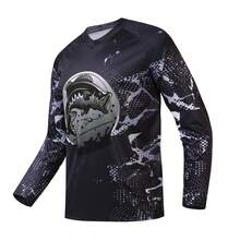 TELEYI Performance Fishing Shirt For Men - Soft, Breathable Polyester With Raglan Sleeves, Round Neck, And Unique Fish & Camouflage Pattern - Ideal For All Seasons, Fishing Apparel|Camouflage Fishing Shirt|Stretchable Material - Multicolor - View 1