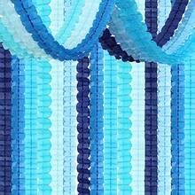 BabyRoyal NavyBlue PartyDecorations Streamers Garland 12pcs Boy Birthday Frozen Ocean Shower 4Leaf Paper Clover Streamer Bachelorette Bridal Wedding Engagement Banners Decor Ouruola-0162 - 藍色 - 查看 1