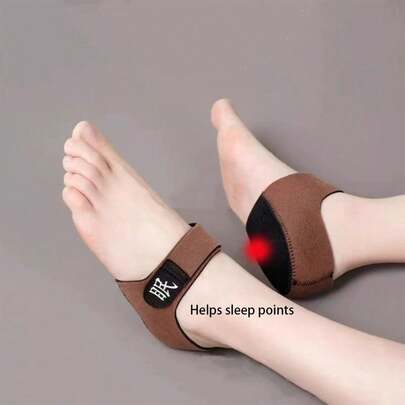 Insomnia Acupuncture Point Insole, Sleeping Word Hook And Loop Gel Protector Cover, Heel Cover, Heel Sleeve, Foot Sock Cover, Anti-Crack Protection Pad, Shock Absorbing Pad