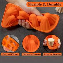 1pc Ghost Silicone Mold, Summer Ghost Ice Cube Mold, Ghost Chocolate Candy Mold Halloween Silicone Mold For Ice, Jelly, Chocolate, Candy, Fudge, Crayon, Resin Christmas Christmas Decorations Christmas Pajamas Christmas Gifts Christmas Decor