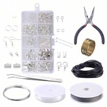 DIY Jewelry Making Supplies Kit - Assorted Jewelry Components Including Clasps, Hooks, Connectors For Bracelet, Necklace, Earrings Handcrafting