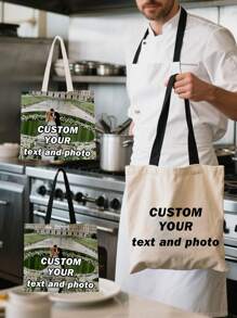 SRH One Customizable Women's Handbag/Canvas Bag With Text/Photo Options. Upload Personalized Photos (Wedding, Partner, Etc.) With Customizable Text, Multiple Fonts, And Colors To Choose From. Create Your Own Unique Canvas Tote Bag.