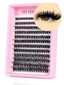 240pcs Fluffy Eyelash Clusters, 30D/40D/50D/80D Individual Lashes, Thick Cluster Eyelash Extensions, D Curl, 9-18mm Fine Cluster Lashes, Suitable For Travel, Daily Wear (Beginner Friendly), Weddings, Dates, Parties, Holidays, Also Great As Christmas/Halloween/Gift Eyelash Set - D - View 3