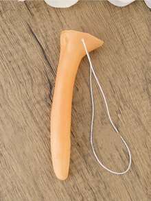 Fake Long Nose Costume: Long Nose And Pointed Nose Halloween Costume Cosplay Party Supplies - 1 Piece - Apricot - View 2