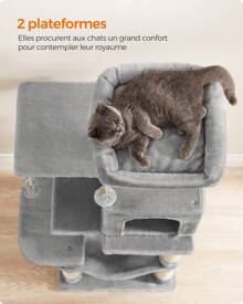 Feandrea Cat Trees & Condos - Light Grey - View 2