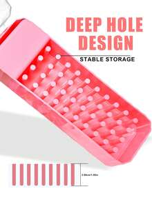 40孔镜面美甲钻头收纳盒，新款多色美甲钻头整理盒，带透明盖，桌面美甲钻头展示收纳盒 - 彩色 - 查看 5