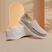 Kelway Men's Casual Slip-On Loafers Canvas Slip On Shoes Comfortable And Lightweight - Apricot - View 6