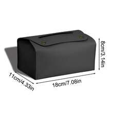 1 Premium Pu Leather Tissue Box Holder For Home Decor And Desktop Organization, Suitable For Dining Room, Living Room, Kitchen, Perfect Tissue Storage Box, Elegant Faux Leather Finish, Sturdy And Slim Design, Easy Refill, Anti-Slip Base, Keeps Tissues Clean And Accessible, Space-Saving, Durable And Easy To Clean, Ideal For Office Desk, Vanity, Breakfast Nook, Great Gift For Mother's Day And Spring Gatherings, Complements Modern Minimalist Interiors - Multicolor - View 3