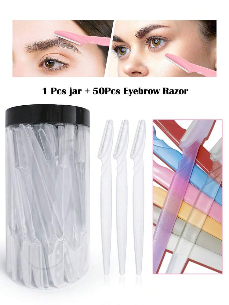 70/24/12/6pcs Multi-Color Grooming Razor Set, Eyebrow Trimmer And Razor, Callus Remover And Body Hair Removal Tools, Face And Eyebrow Razor Set With Long Handle Blades And Precision Protective Cover, Suitable For Daily Use Or Travel, Multifunctional Eyebrow Trimmer, Sharp Stainless Steel Eyebrow Tools With Protective Cover, For Eyebrows, Lip Hair, Leg Hair - Multicolor - View 18